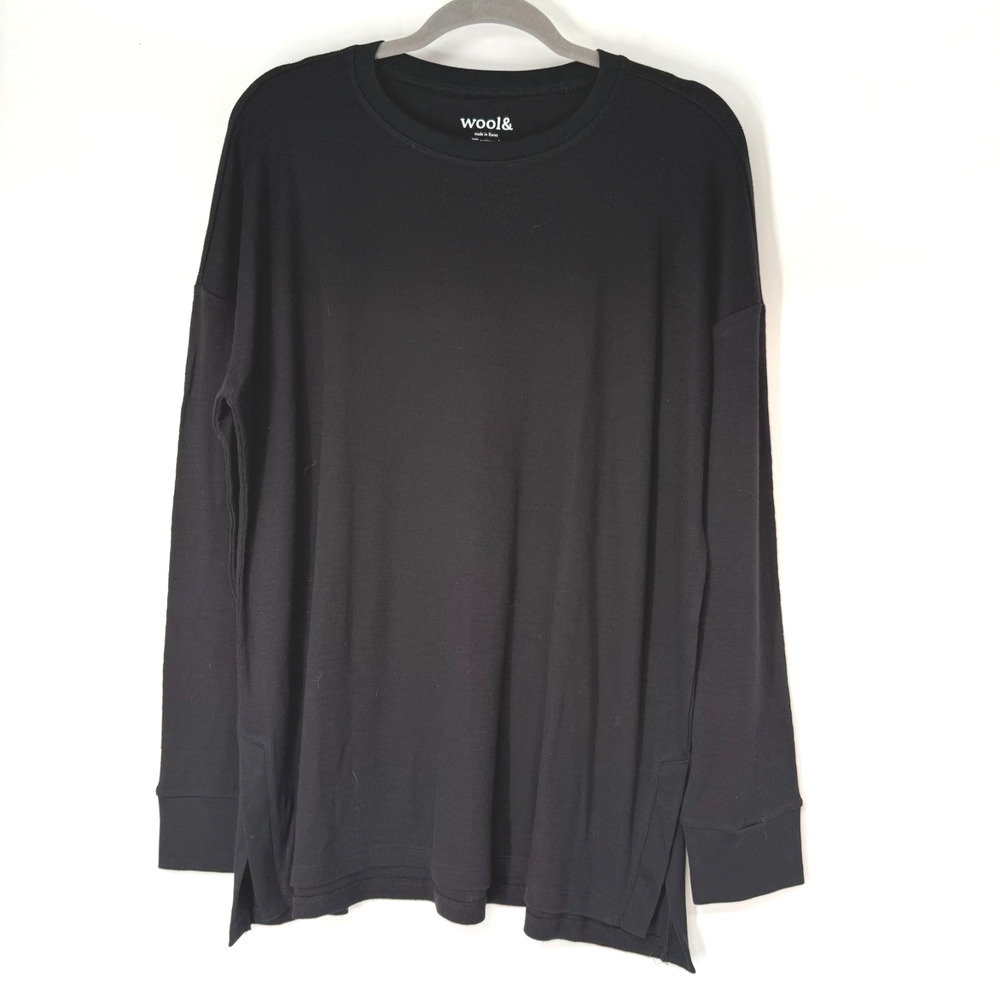 Wool& Women's XL Black Scout Waffle Tunic
